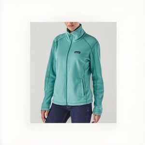 Patagonia Women's Classic  Fleece Jacket Sz L  wetland blue color
